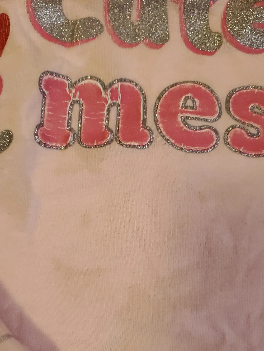 Kids Valentine 'Cute Mess' Pink and Red Pajama Set